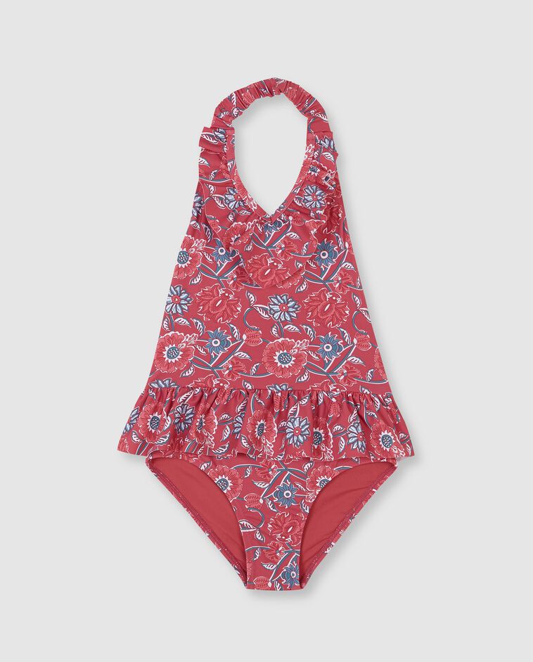 Maillot de bain imprim&eacute; fleurs rose