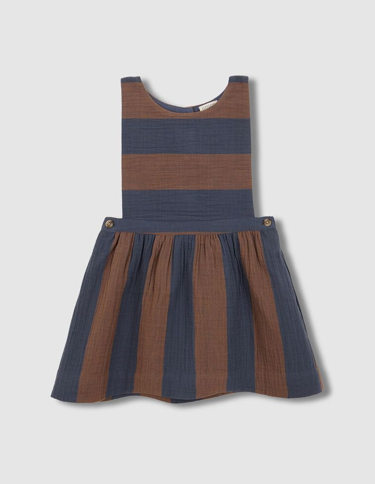 Robe chasuble rayée bleu clair