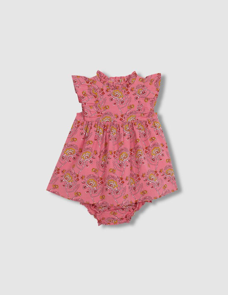 Robe imprimée indienne rose