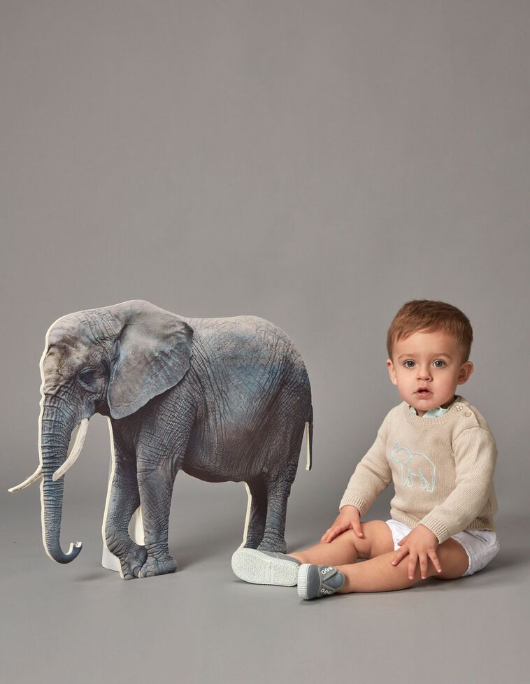 Maglione con decoro elefante