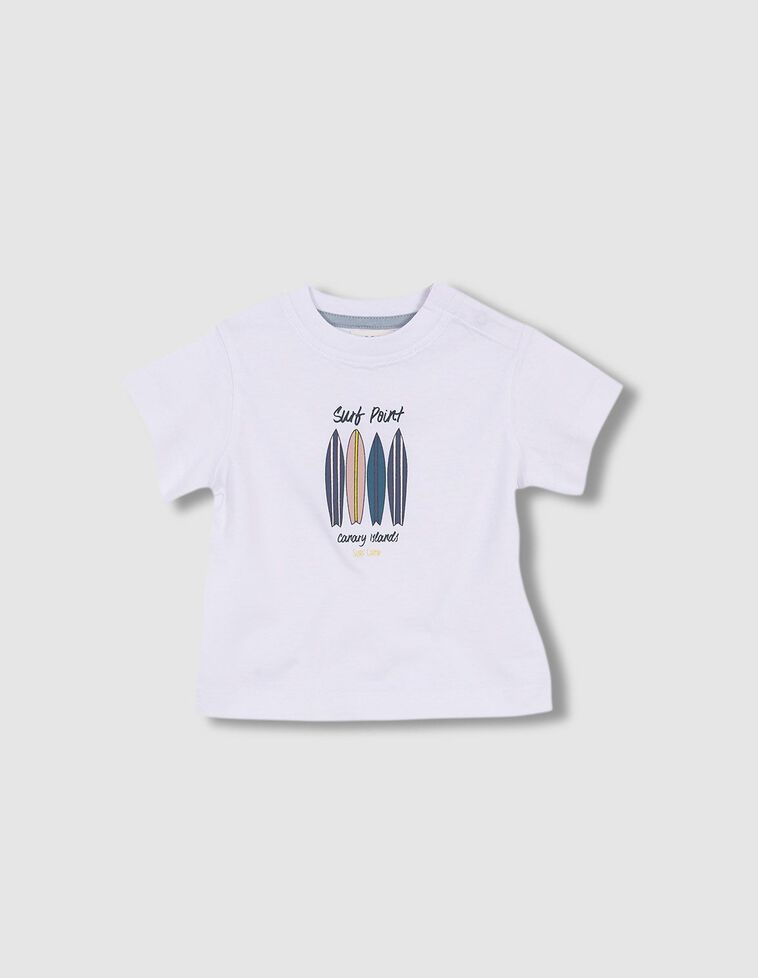 T-shirt  branca com estampado 