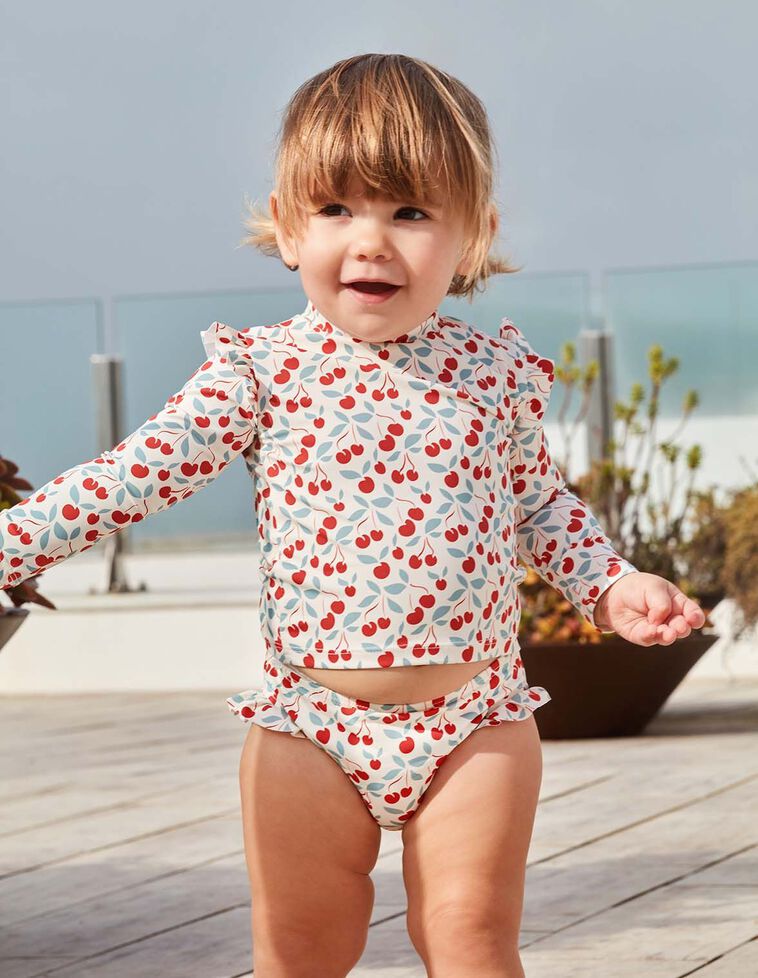 Cuequinhas de estampado cerejas branco