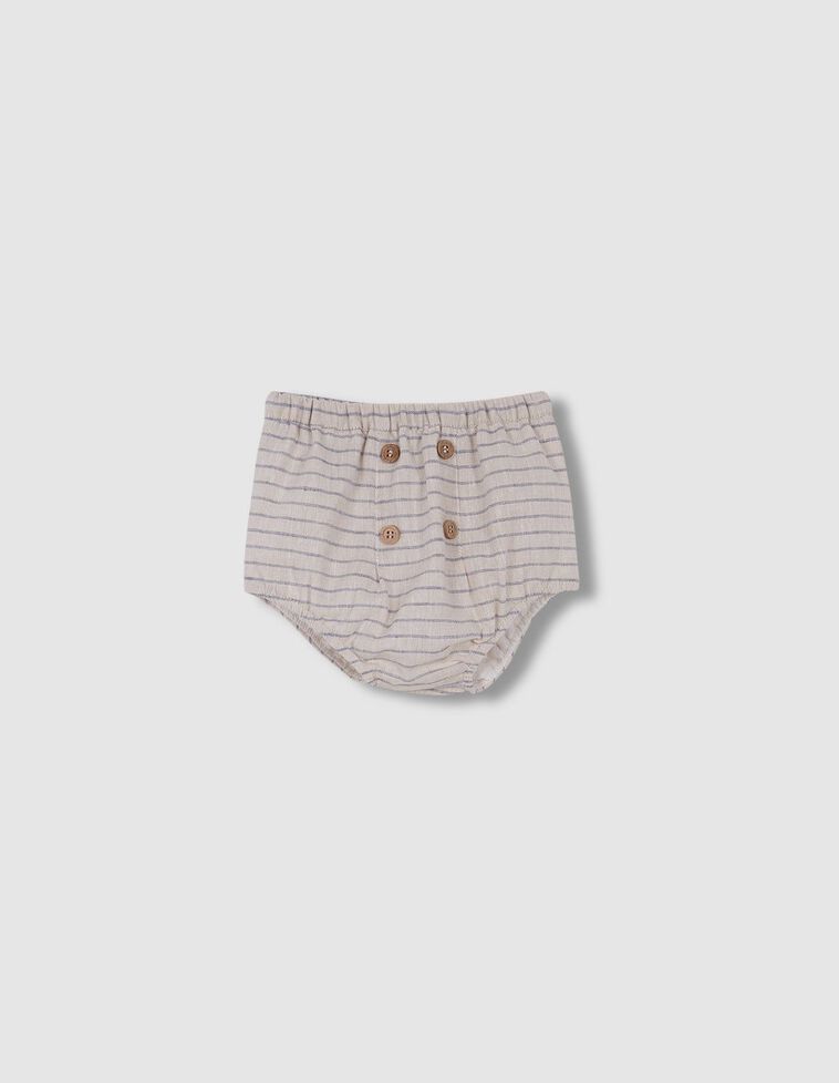 Bloomer color pietra con bottoni come dettaglio
