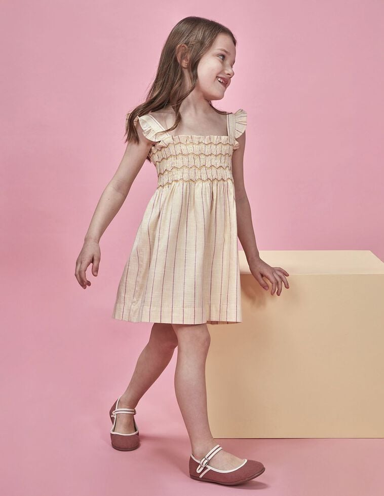 Robe rayée blanche