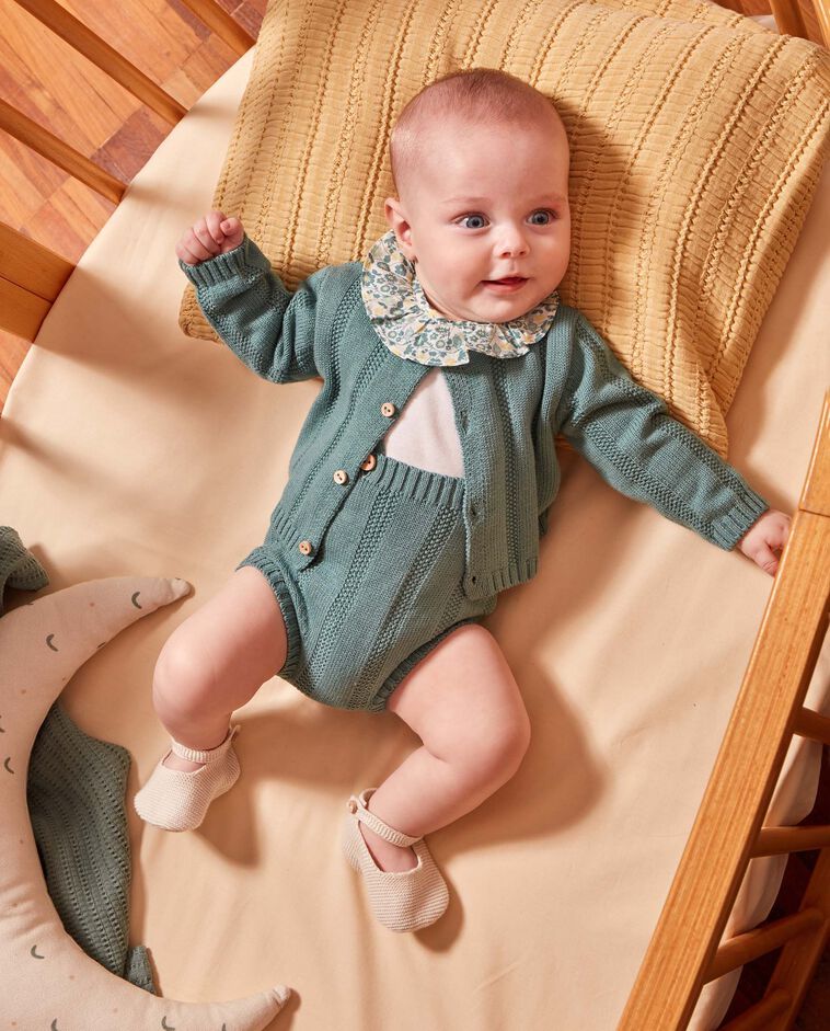 Casaco de malha verde