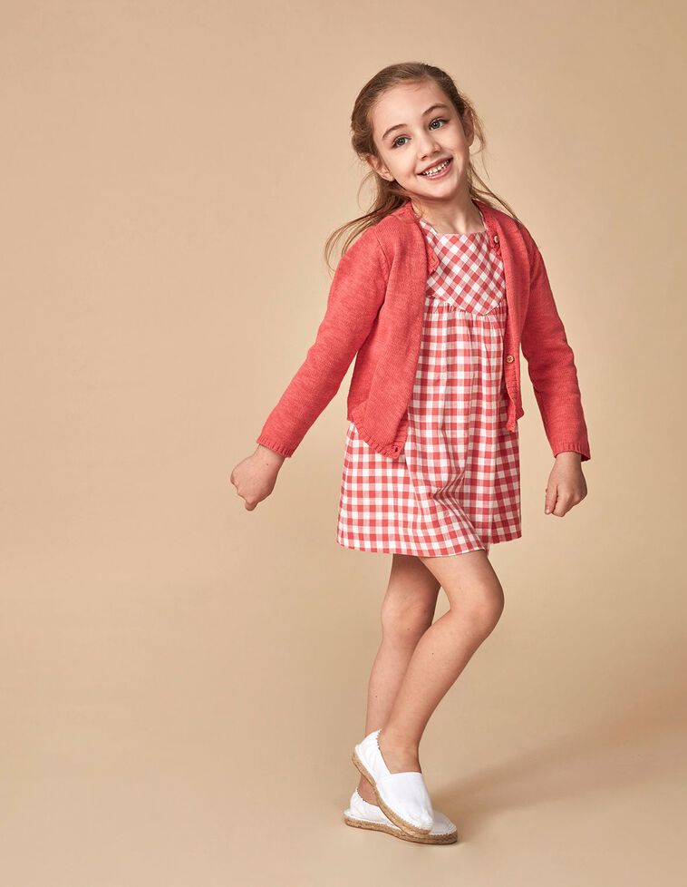 Giacca in maglia  color fragola