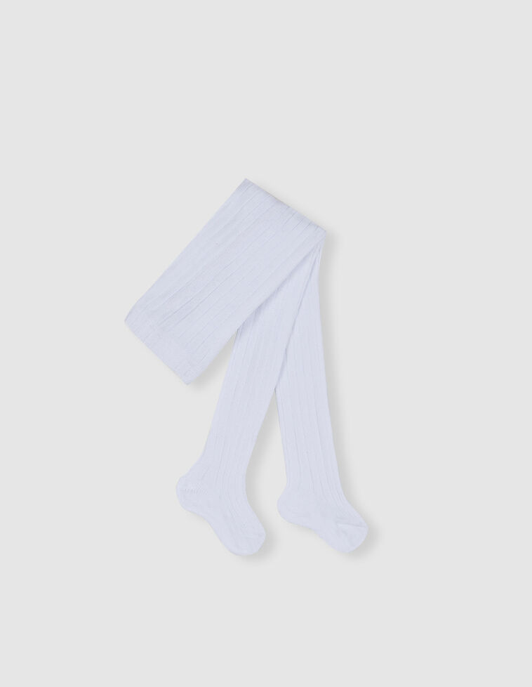 Meia-calça de cor branco