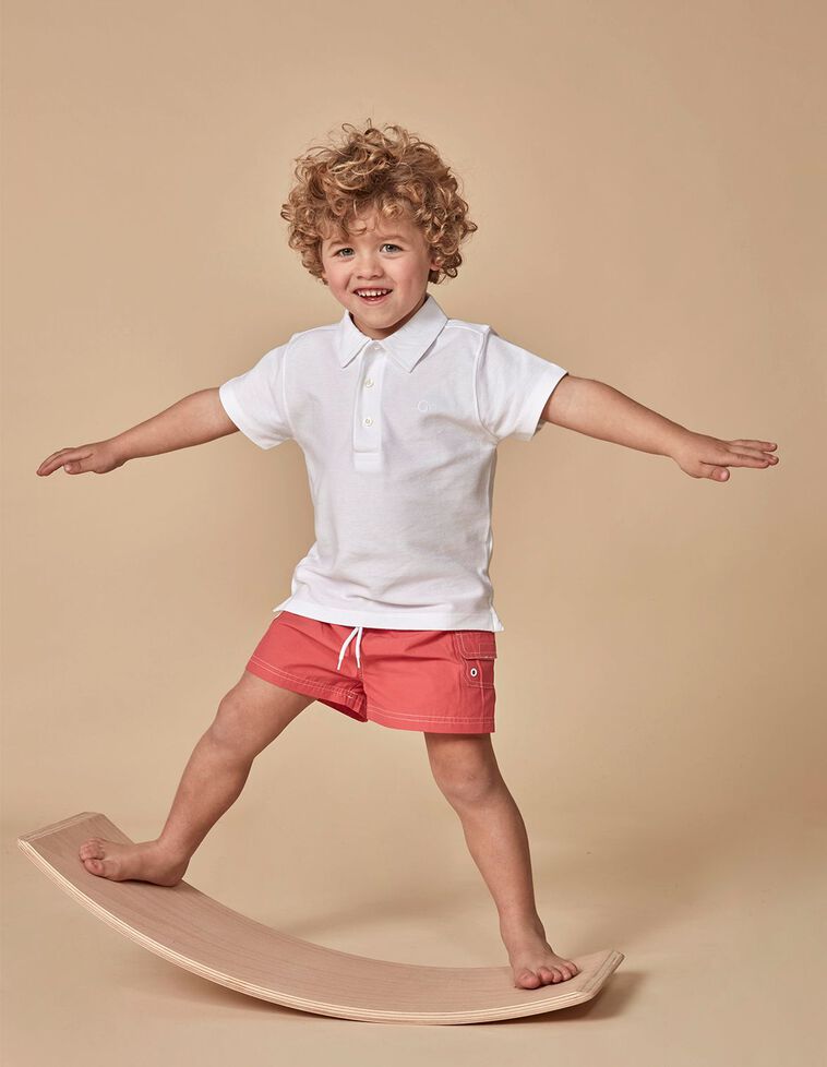 Polo basic color bianco 