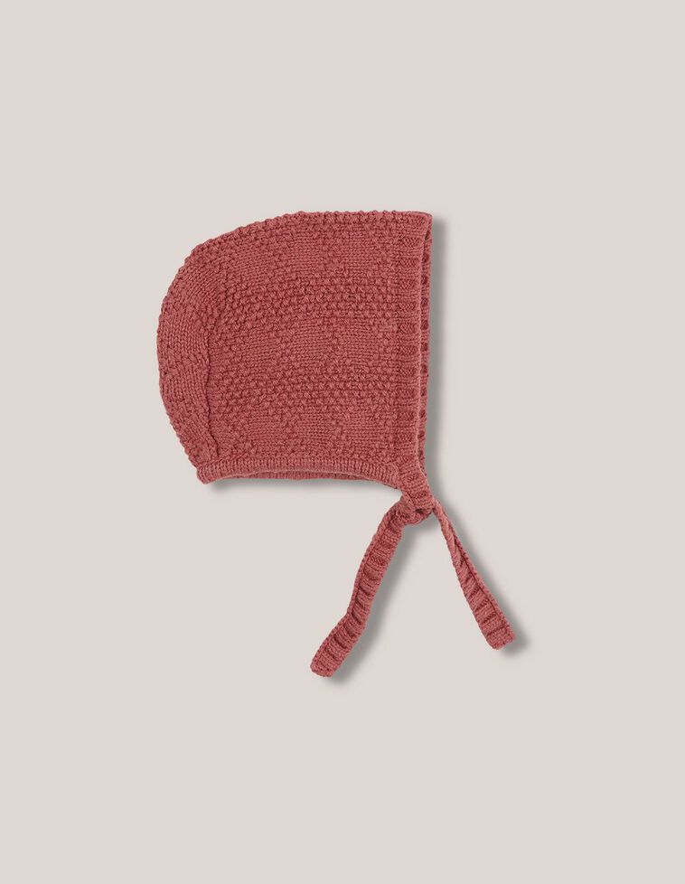 Cuffietta punto speciale in lana rossa