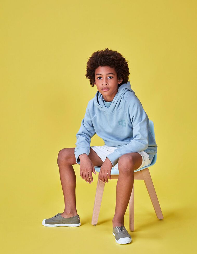 Sweat-shirt com gráfico azul