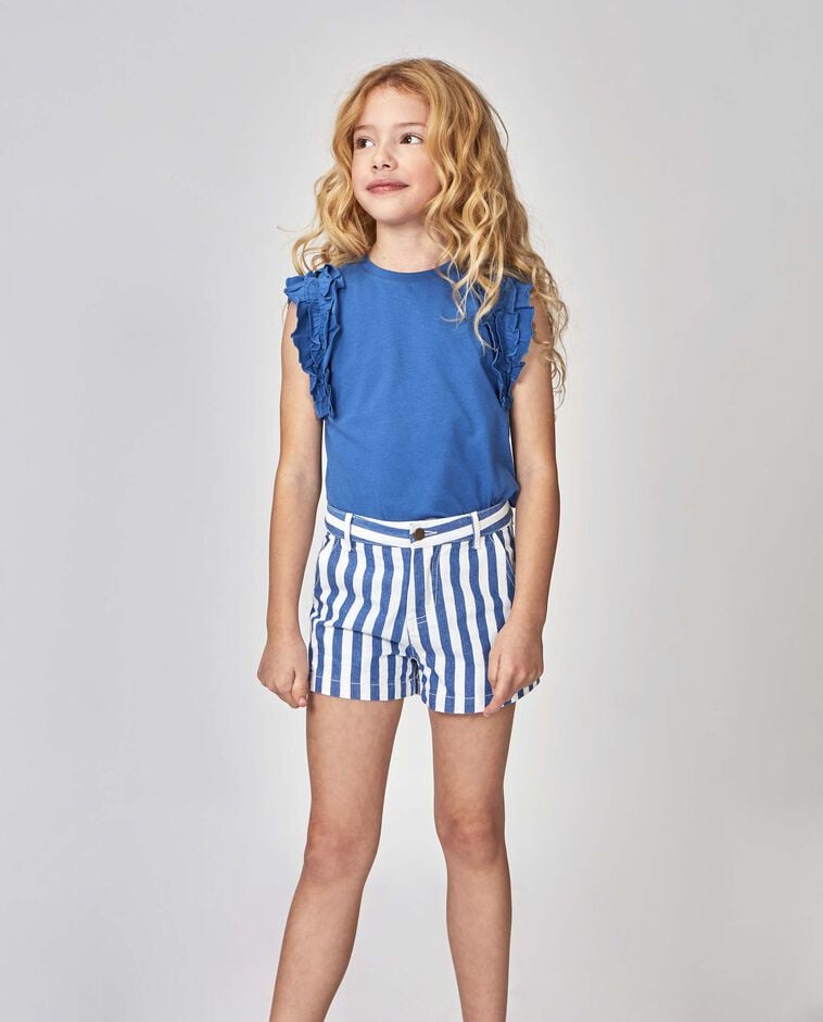 T-shirt triplo folho azul