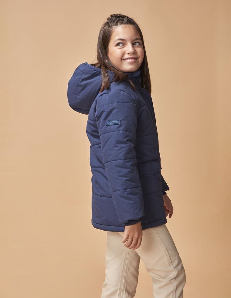 Manteau en plumes bleu Manteau en plumes bleu