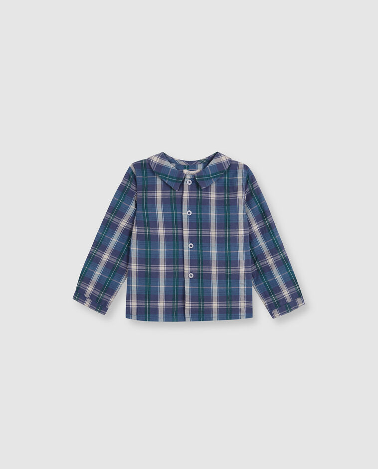 Camisa verde de xadrez beb&eacute;