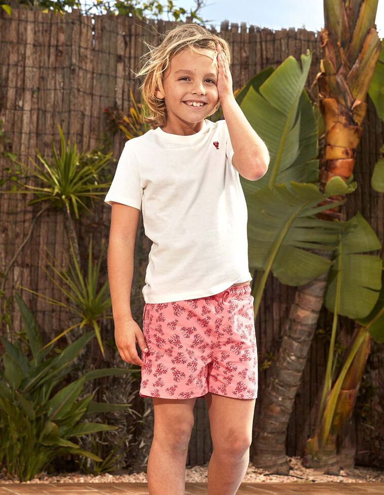 T-shirt bordado lagosta branco