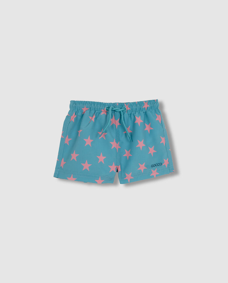 Maillot de bain &agrave; &eacute;toiles bleu-vert