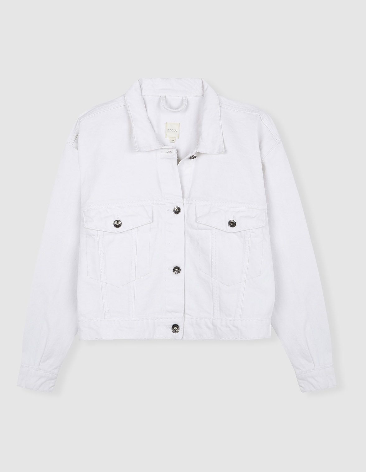 Veste en jean blanche fille Gocco
