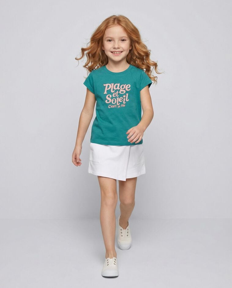 T-shirt vert &agrave; imprim&eacute; vert