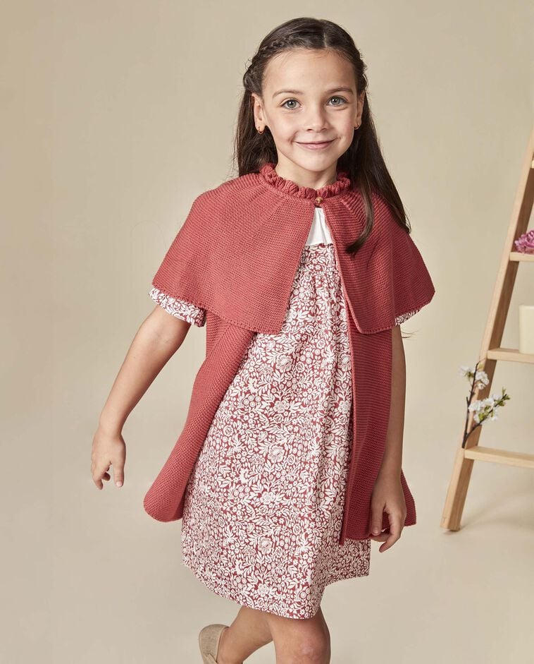 Veste cape rose