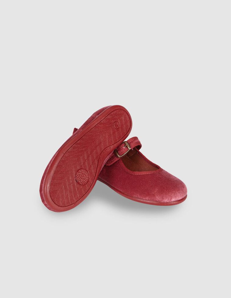 Samt-Mary-Janes, in Rosa