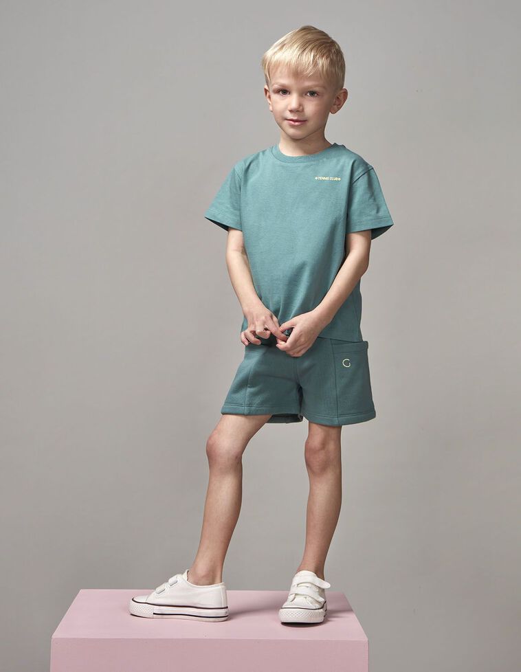 T-shirt imprimé tennis bleu clair