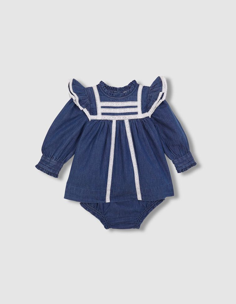 Robe salopette bleu clair