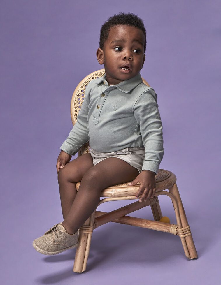 Chemise bleue en piqué