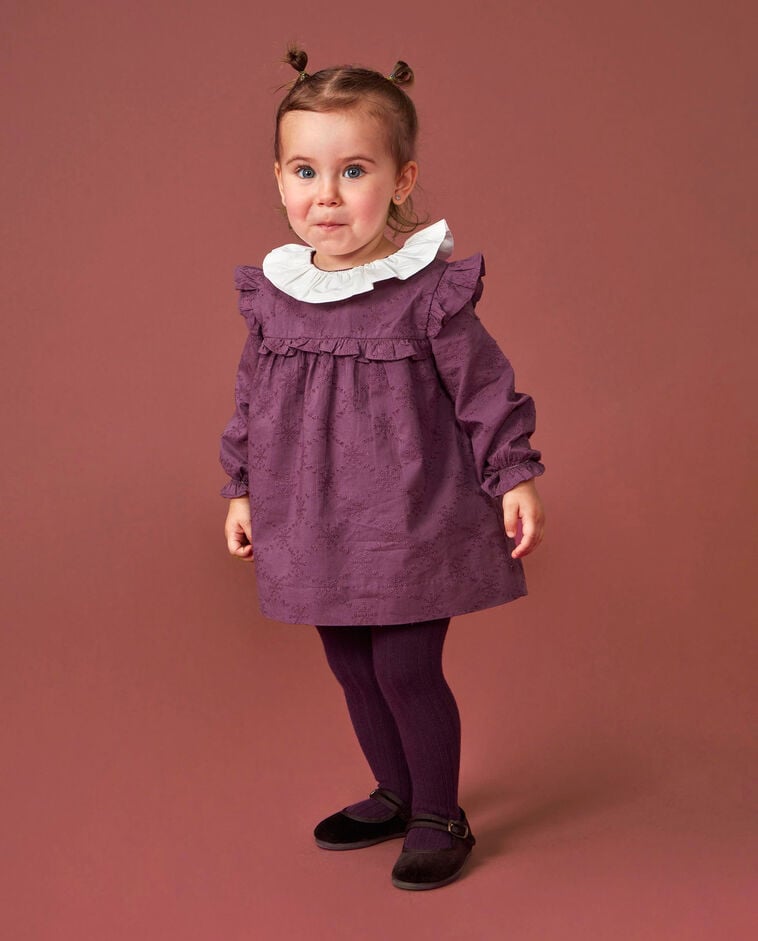 Robe violette openwork b&eacute;b&eacute;