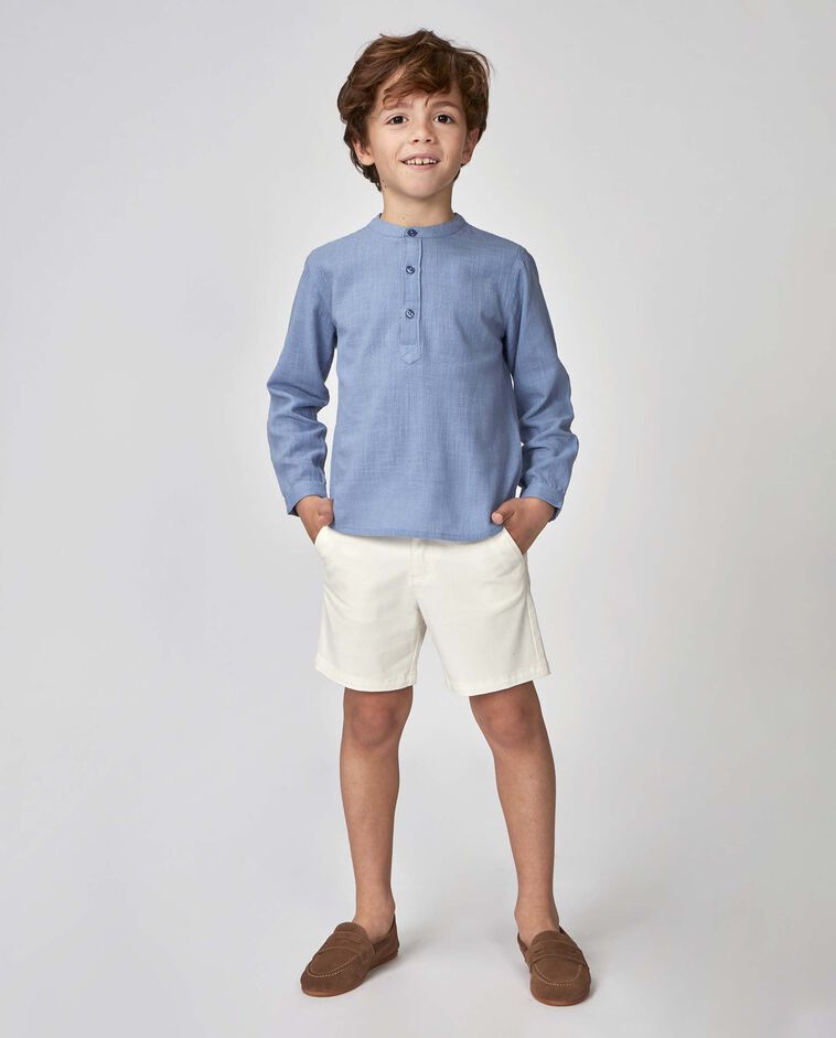Short chino blanc