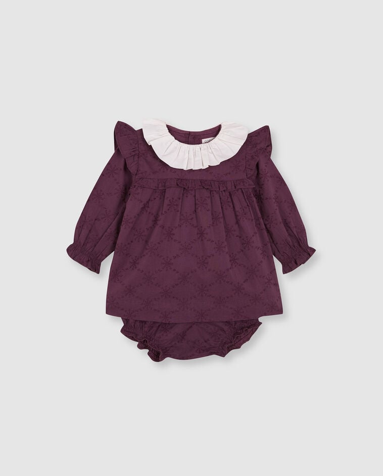 Robe violette openwork b&eacute;b&eacute;