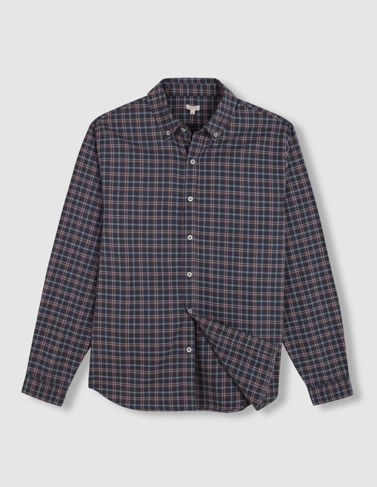 Chemise à carreaux tartan verte pour papa