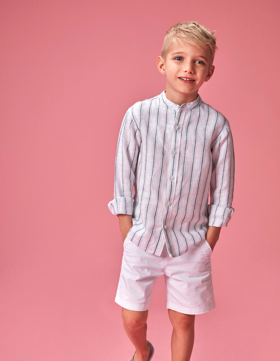 Camicia lino coreana bambino online
