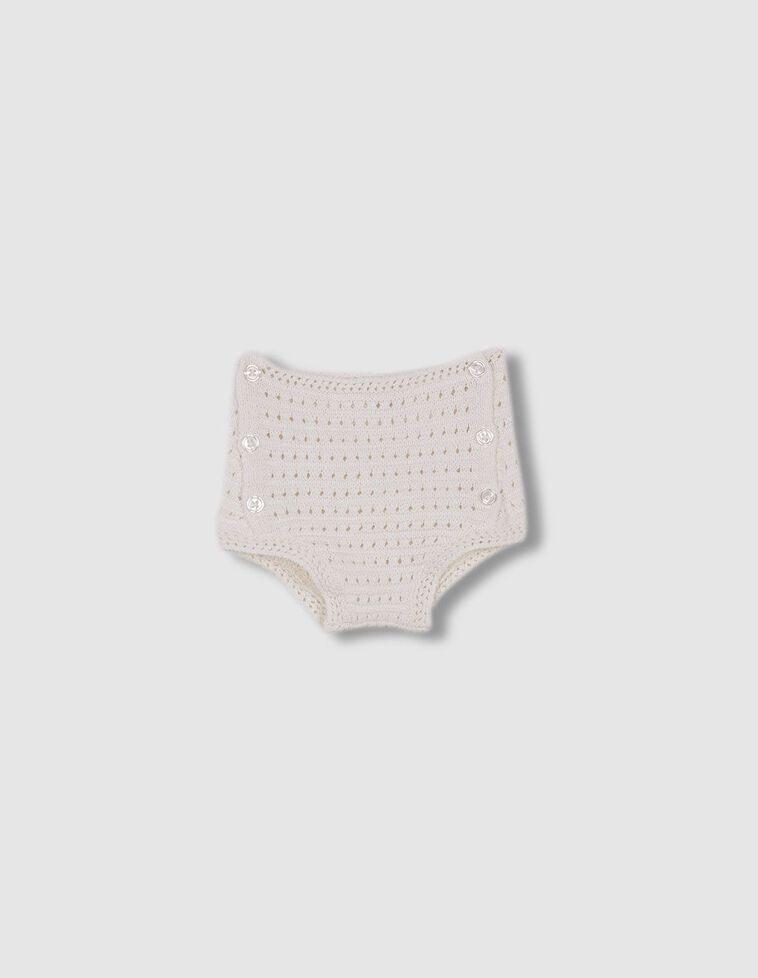 Bloomer all’uncinetto color bianco sporco