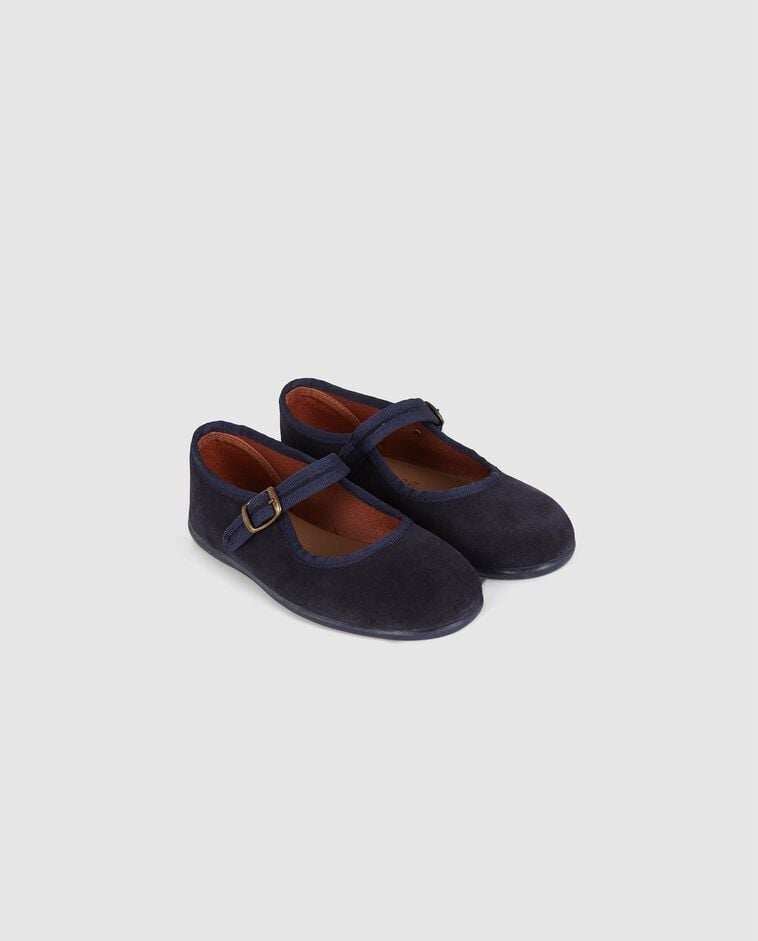 Wildleder-Spangenschuhe f&uuml;r M&auml;dchen