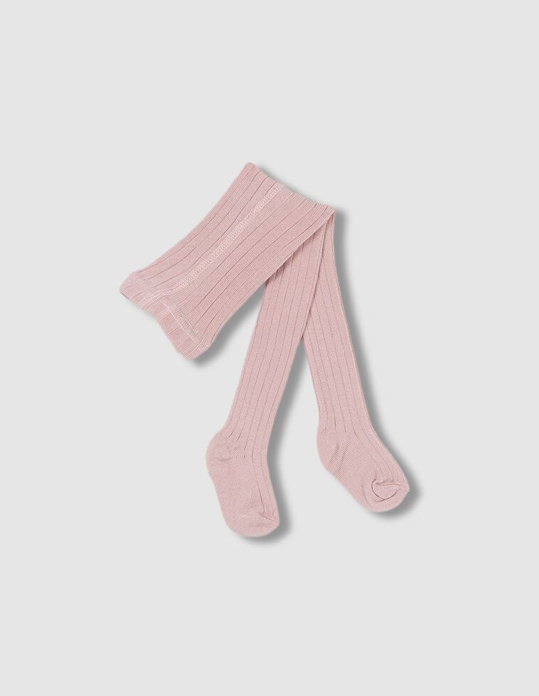 Calzamaglia a costine color rosa vecchio