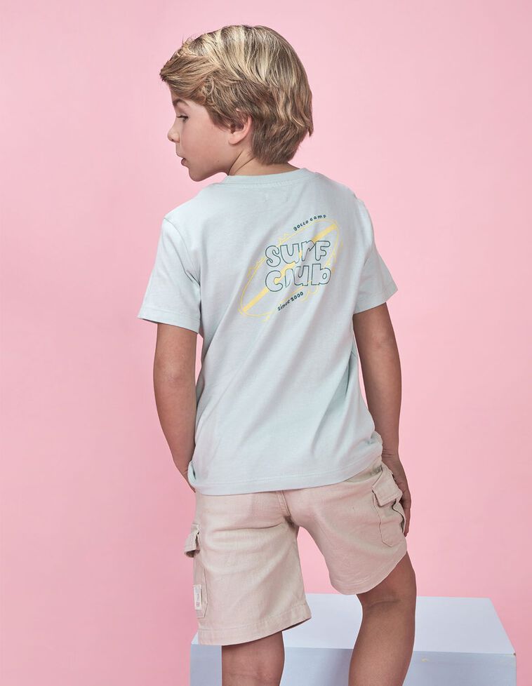 Maglietta con stampa surf club verde