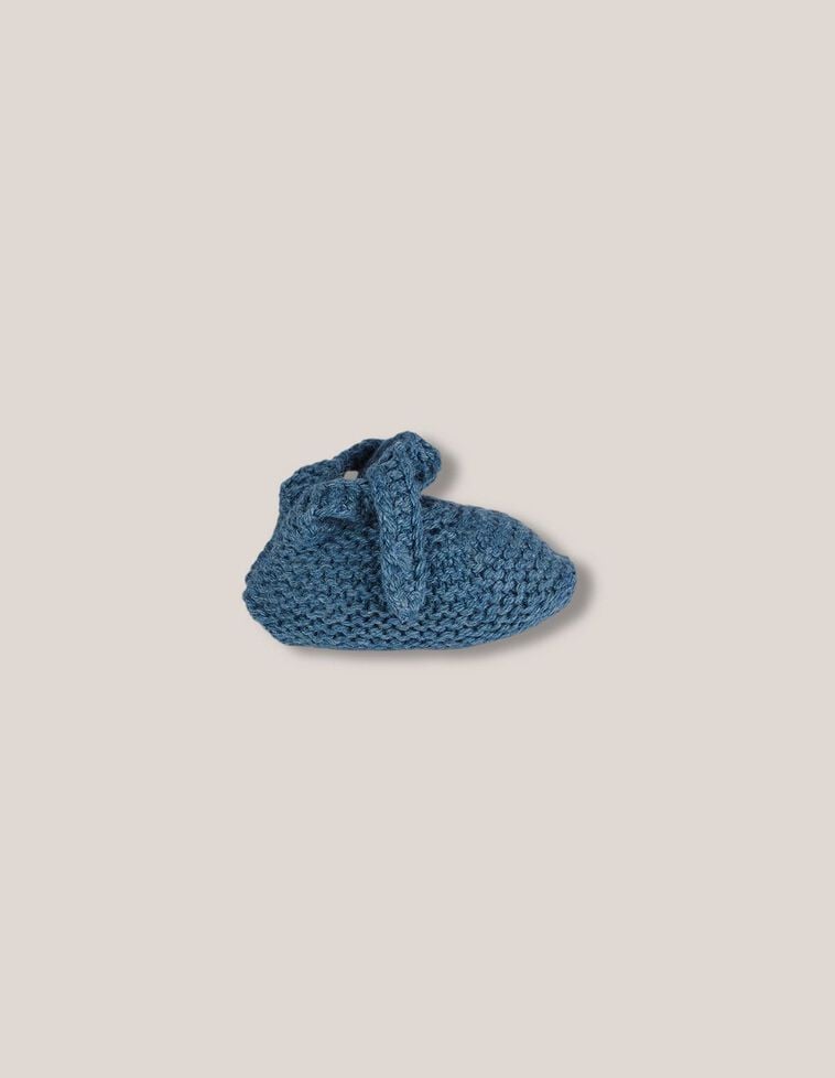 Chaussons en tricot bleu Chaussons en tricot bleu
