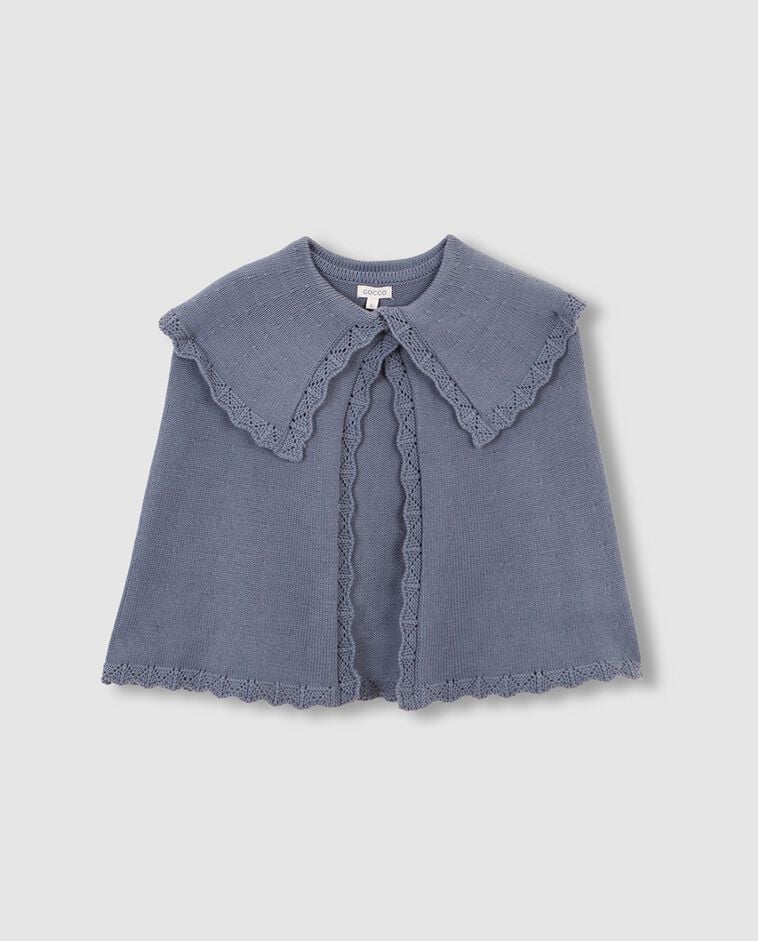 Mantella blu in maglia 