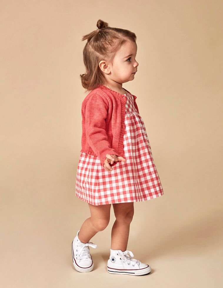 Giacca in maglia  color fragola