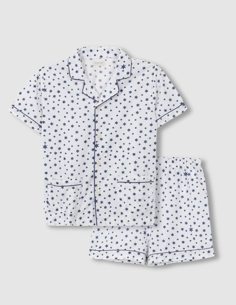 Pijama curto com estrelas  pedra