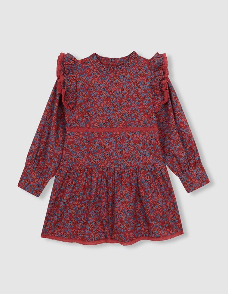 Robe à imprimé grenat