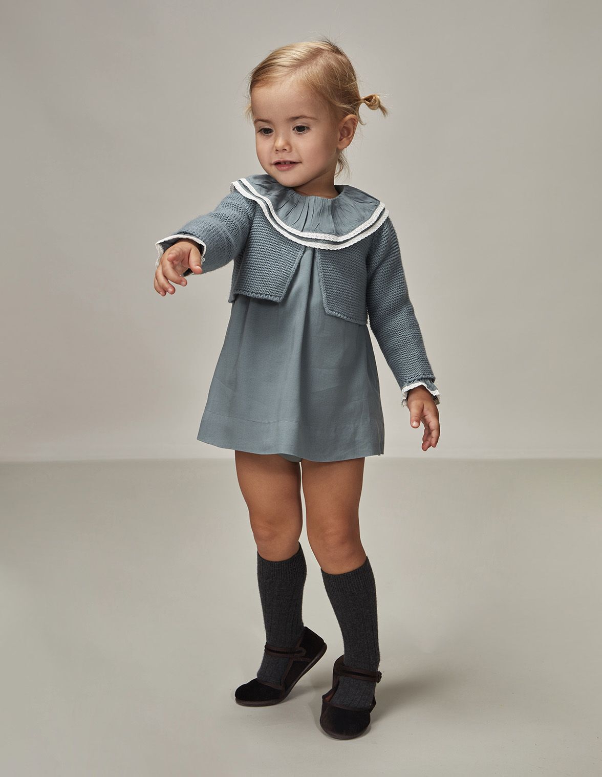 Cardigan point mousse bleute Bebe Gocco