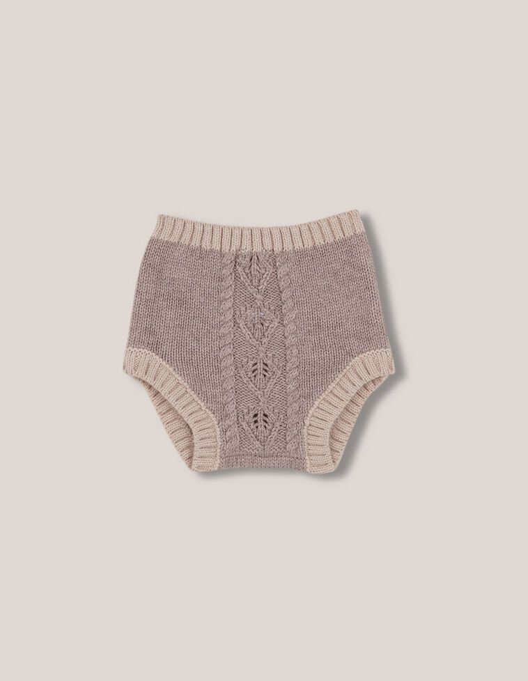 Bloomer en tricot point de riz jaune