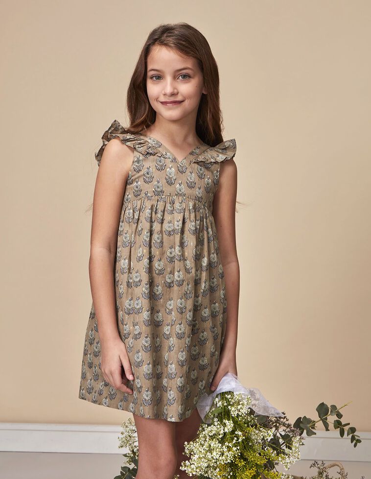 Robe verte à bretelles
