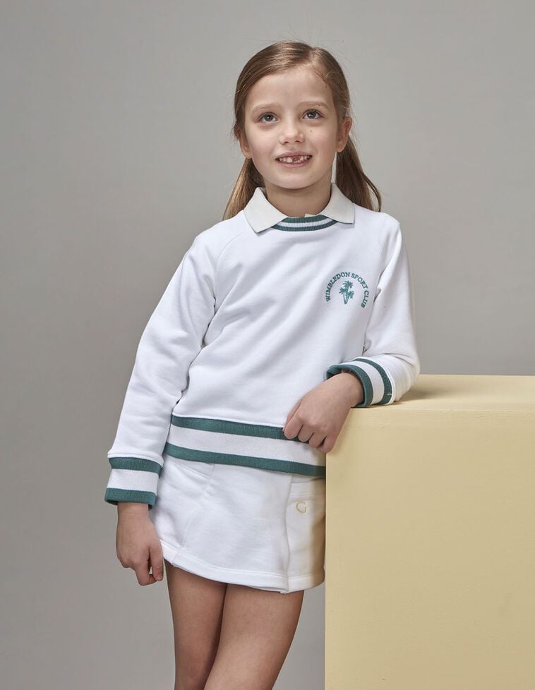Sweat avec imprimé blanc