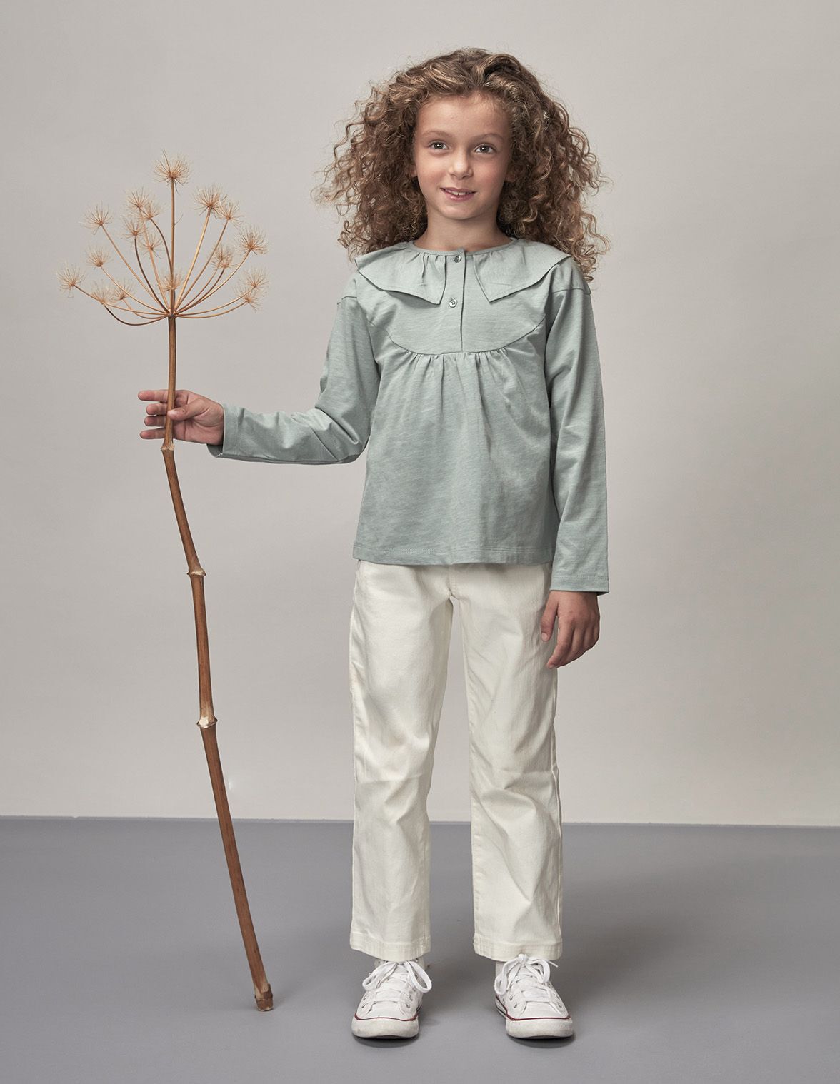 Maglietta con new arrivals colletto bambina