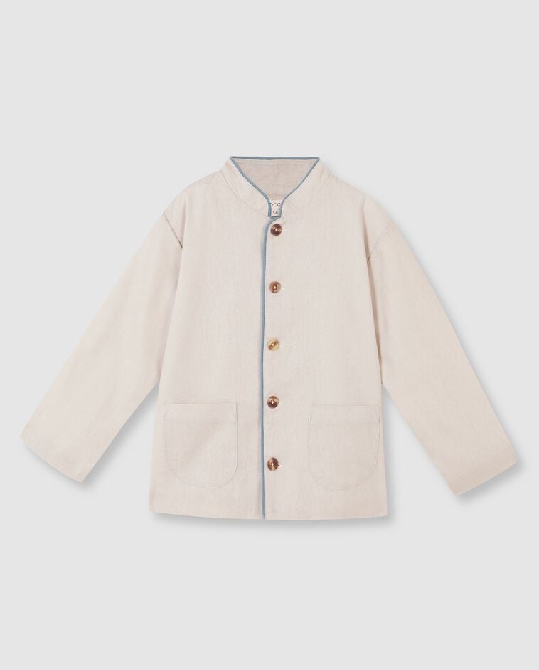 Veste en lin coloris pierre