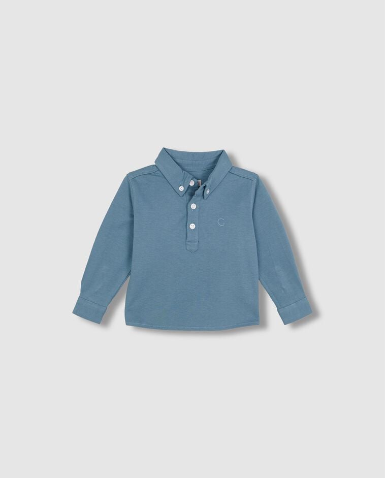 Chemise polo bleue