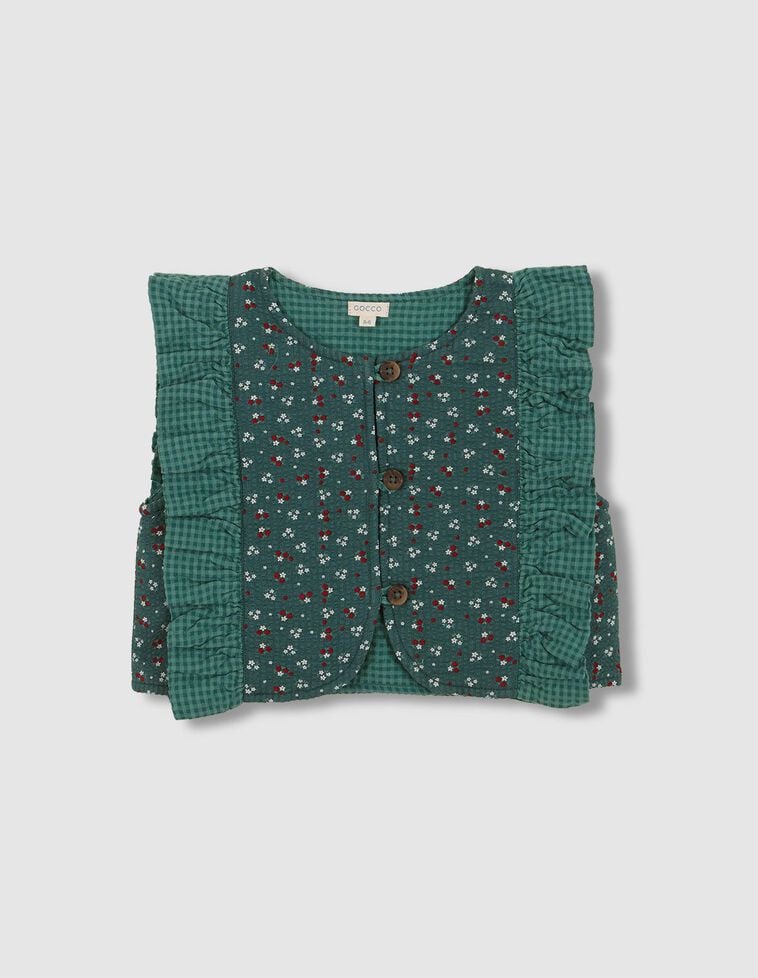 Colete estampados combinados verde