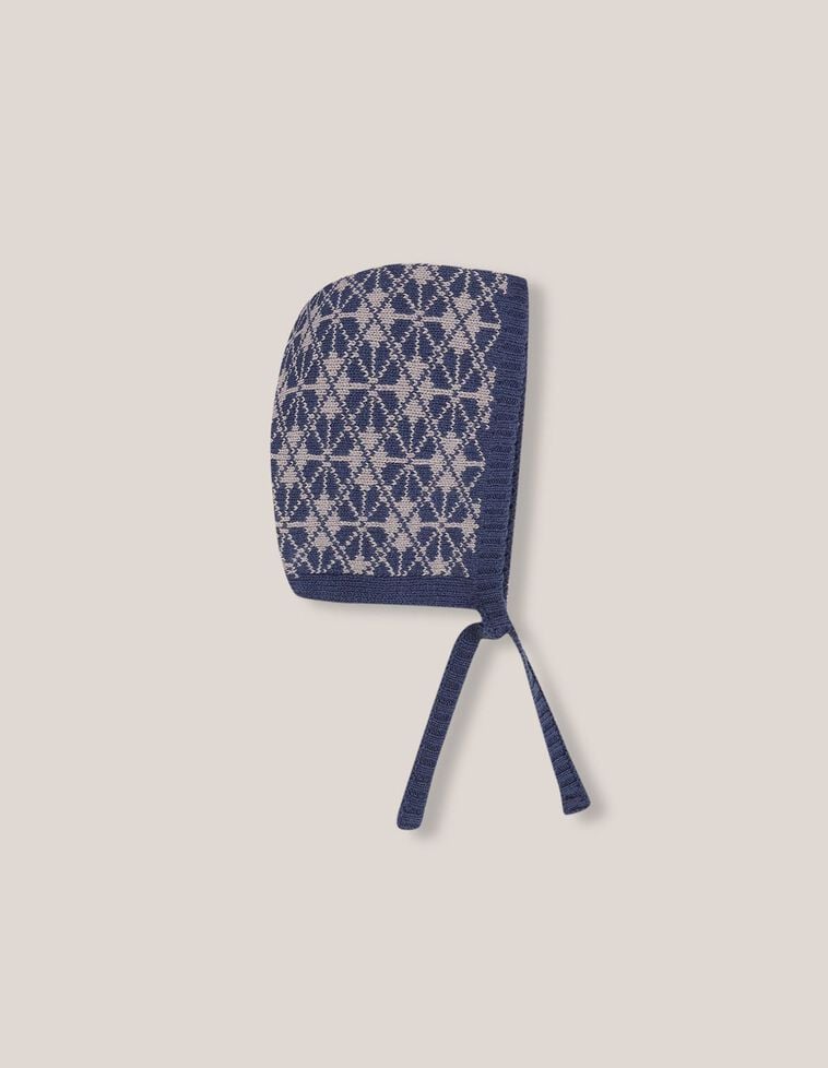 Capuz de malha azul