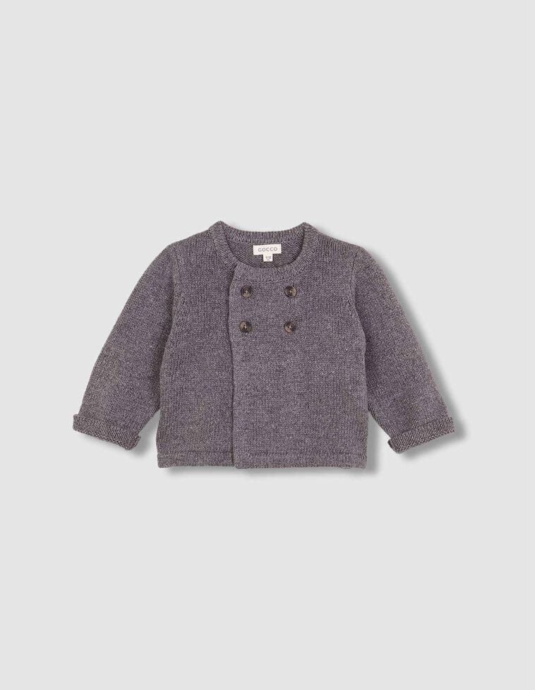 Veste en tricot gris